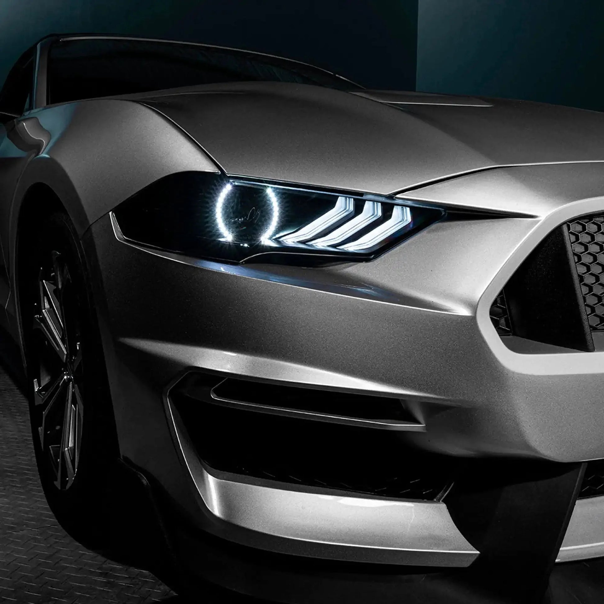ORACLE Lighting 2018-2023 Ford Mustang "Black Series" Dynamic ColorSHIFT LED Headlights w/ Sequential Turn Signal by ORACLE Lighting