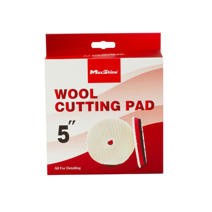 Wool Cutting Pads Rubber Backed - 3in, 5in, 6in by MaxshineUSA