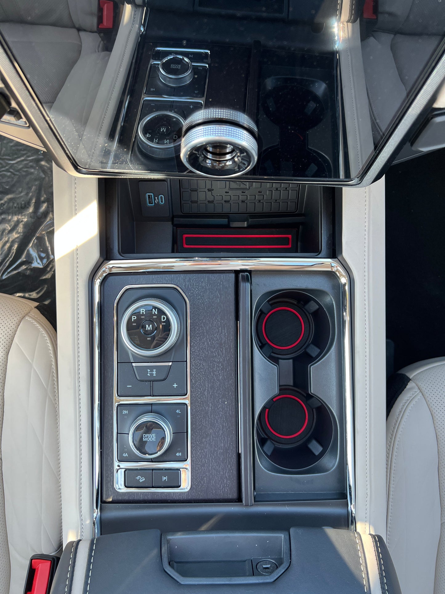 Center Console Foam Inserts Fits 2018-2024 Ford Expedition by Tufskinz.com