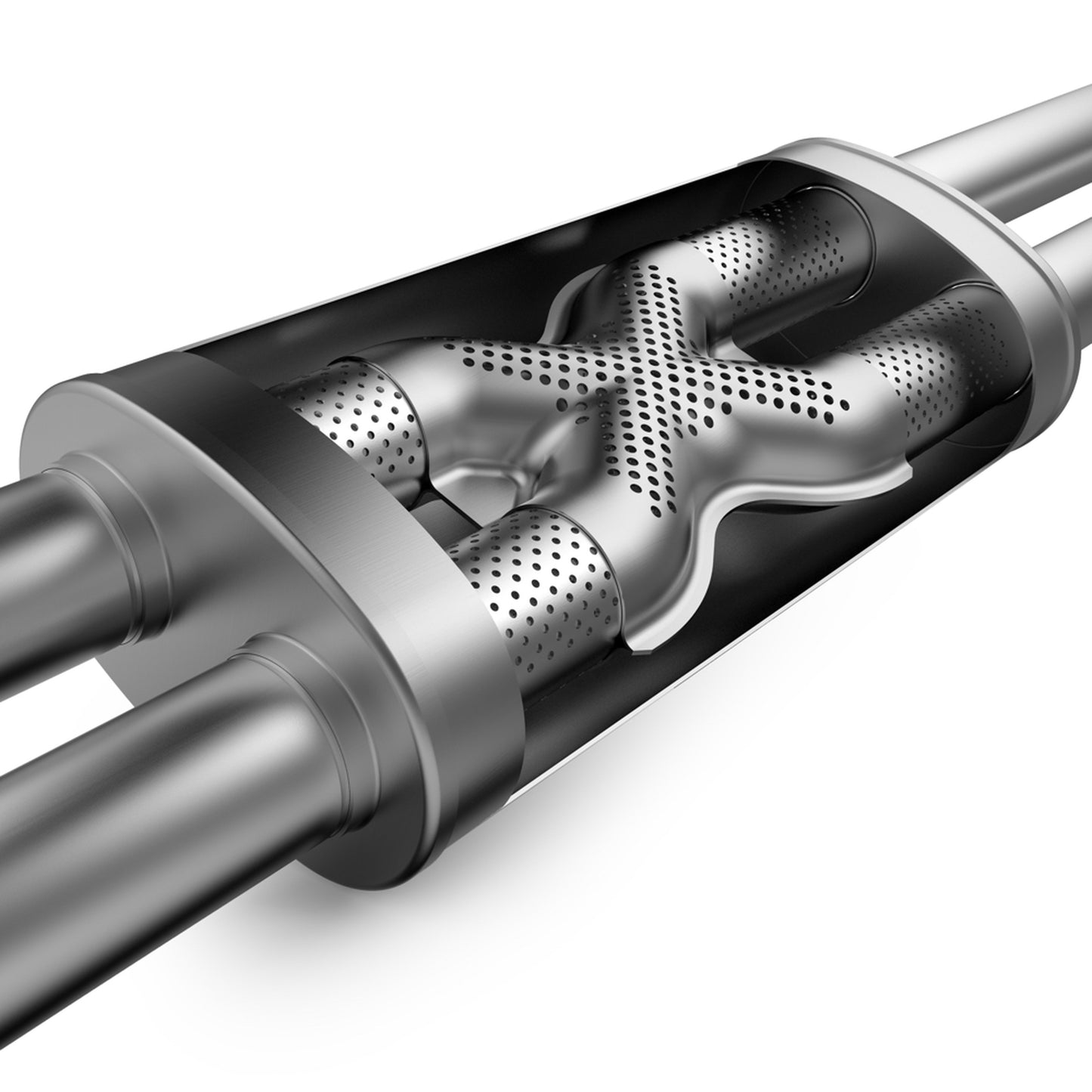 Magnaflow Straight-Through Performance Muffler; 3in. Dual/Dual; 5x22x11 Body by MagnaFlow Exhaust Products