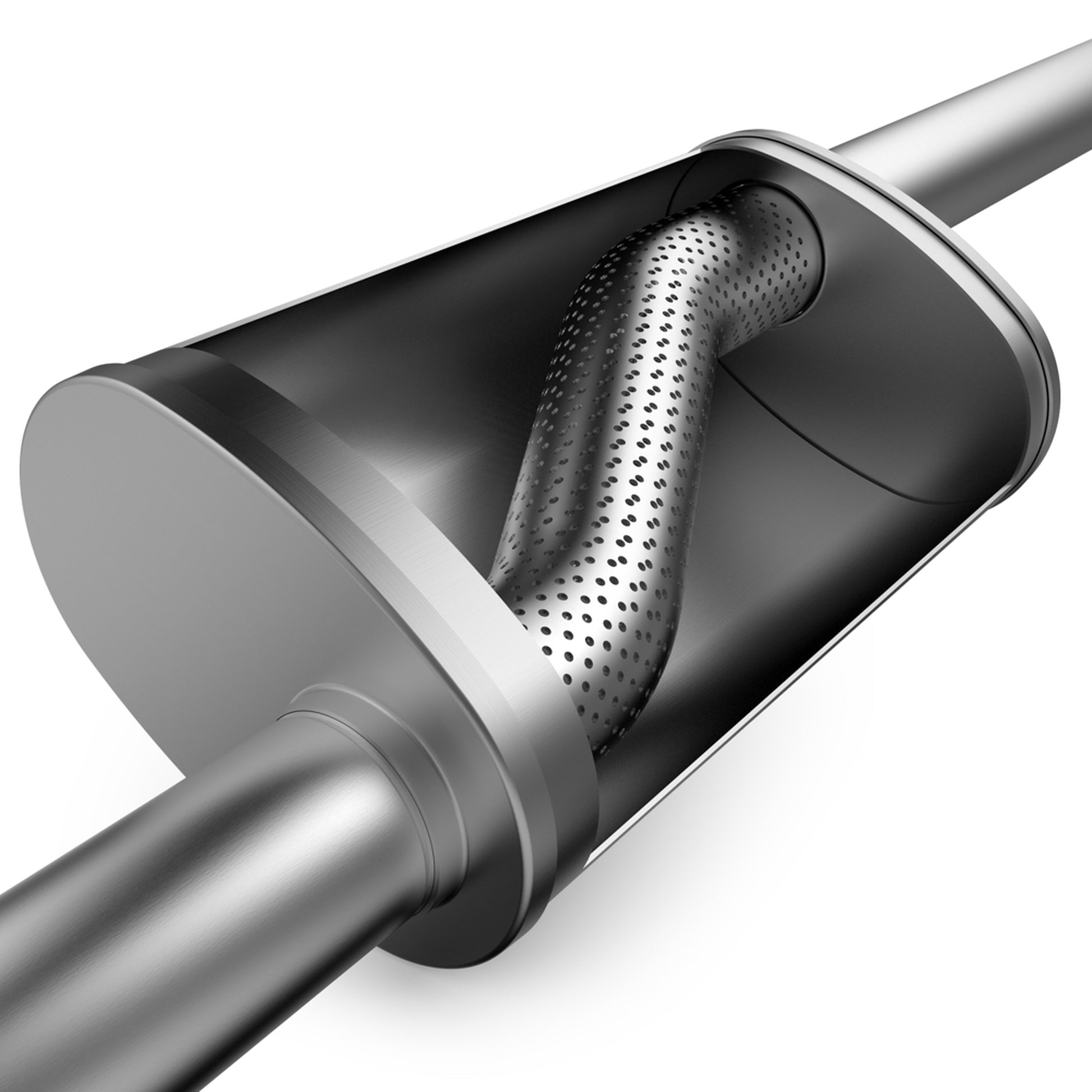 Straight-Through Performance Muffler; 2.5in. Offset/Offset; 4x18x9 Body by MagnaFlow Exhaust Products