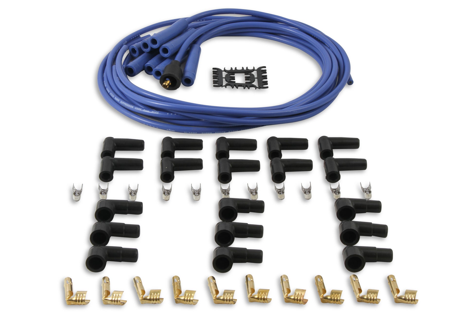 ACCEL 4040B, Spark Plug Wires, Super Stock, Spiral Core, 8mm, Blue, Set by ACCEL