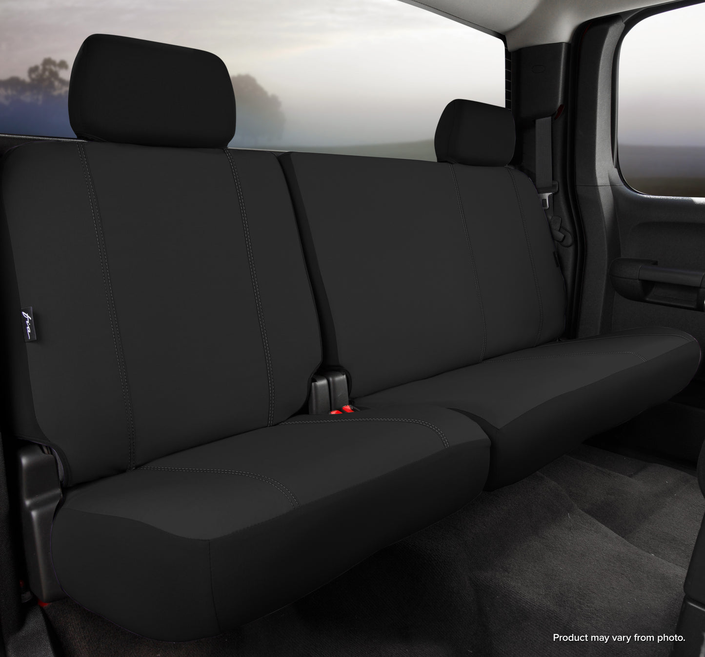 SP80 Series - Seat Protector Poly-Cotton Custom Fit Rear Seat Cover - Black by FIA