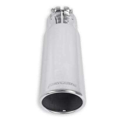Exhaust Tip - 3.50 in. Rolled Angle Polished SS Fits 3.00 in. Tubing - clamp on by Flowmaster