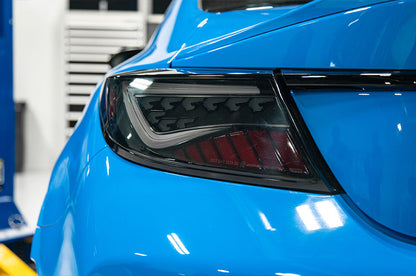 OLM "Scythe Style" LED Taillights (Smoke Lens/Black Base/White Bar) - 2022+ BRZ / GR86 by MYX Automotive