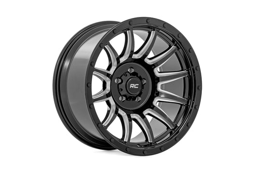 Rough Country 90 Series Wheel Gloss Black / Machined Spokes by Rough Country