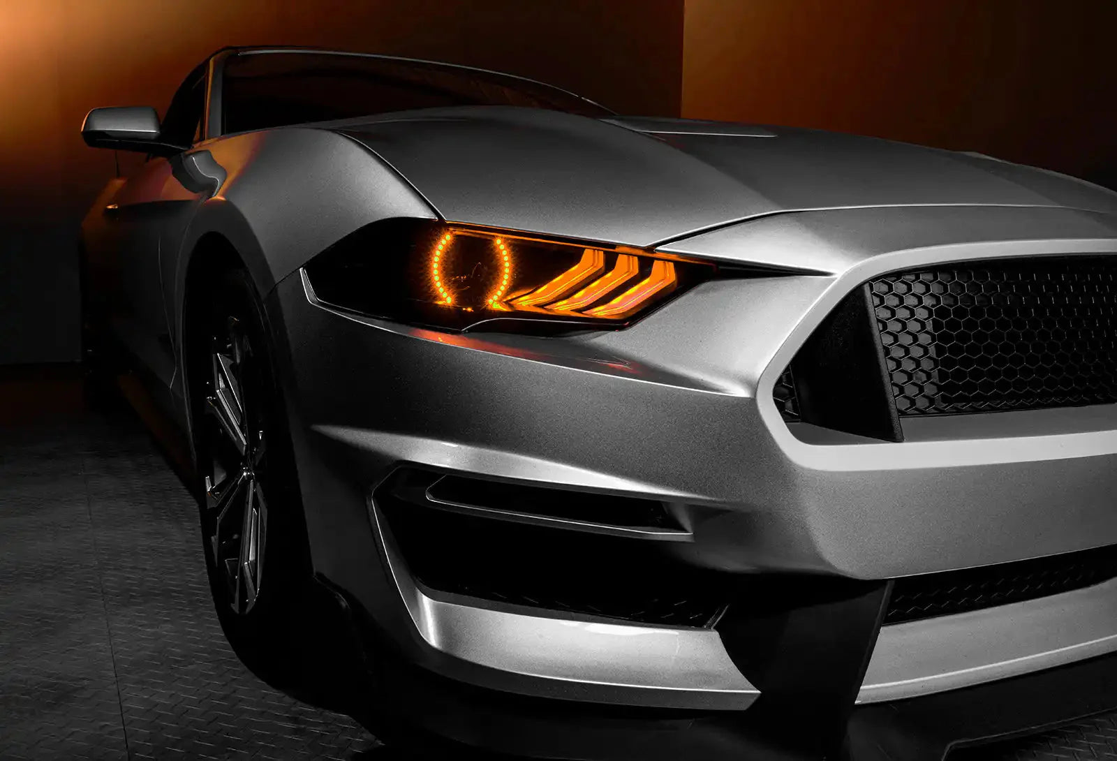 ORACLE Lighting 2018-2023 Ford Mustang Dynamic ColorSHIFT DRL Upgrade w/Halo Kit & Sequential Turn Signal by ORACLE Lighting