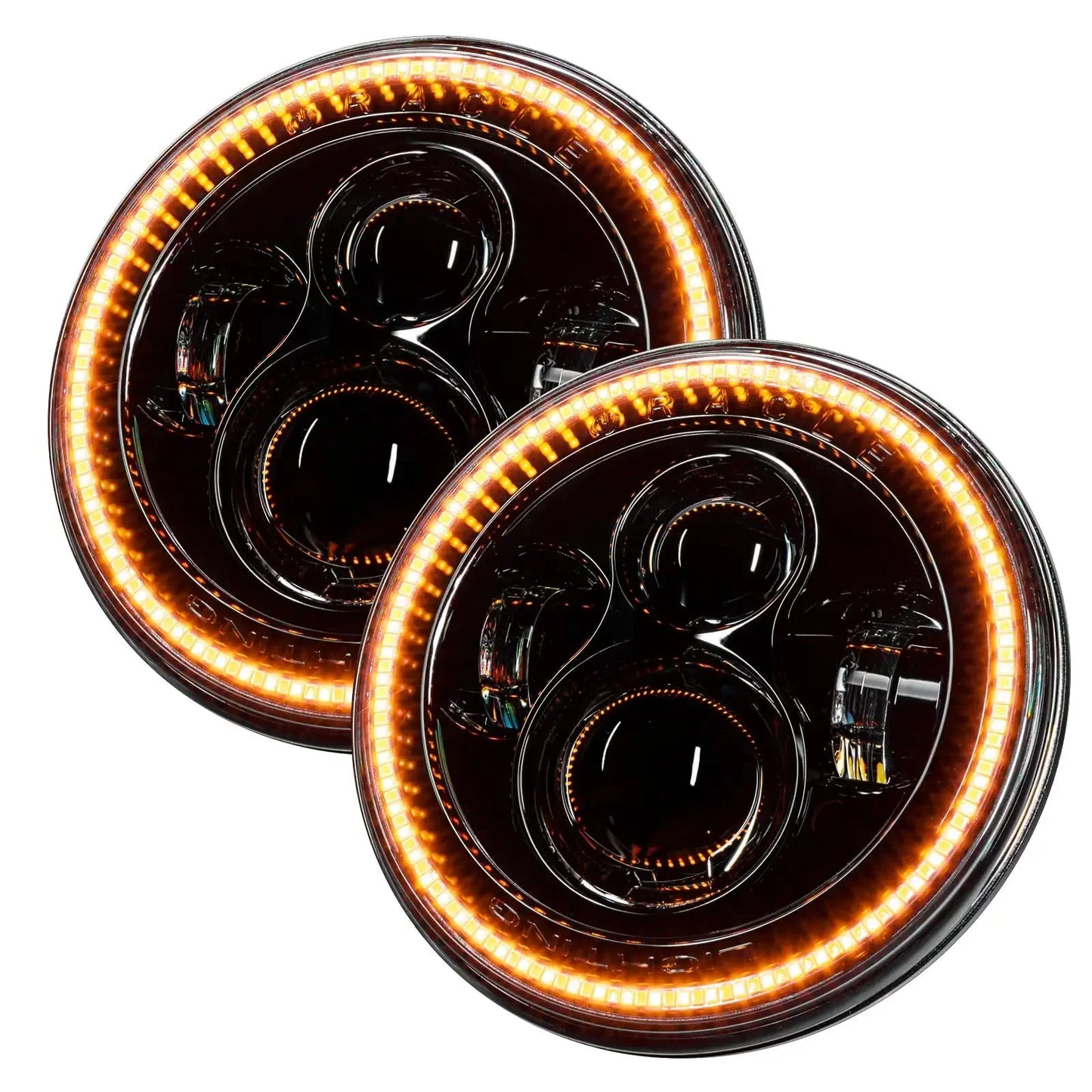 2007-2018 Jeep Wrangler JK Switchback LED Halo Headlights- DRL and Turn Signal by ORACLE Lighting