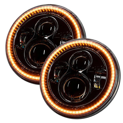 2007-2018 Jeep Wrangler JK Switchback LED Halo Headlights- DRL and Turn Signal by ORACLE Lighting