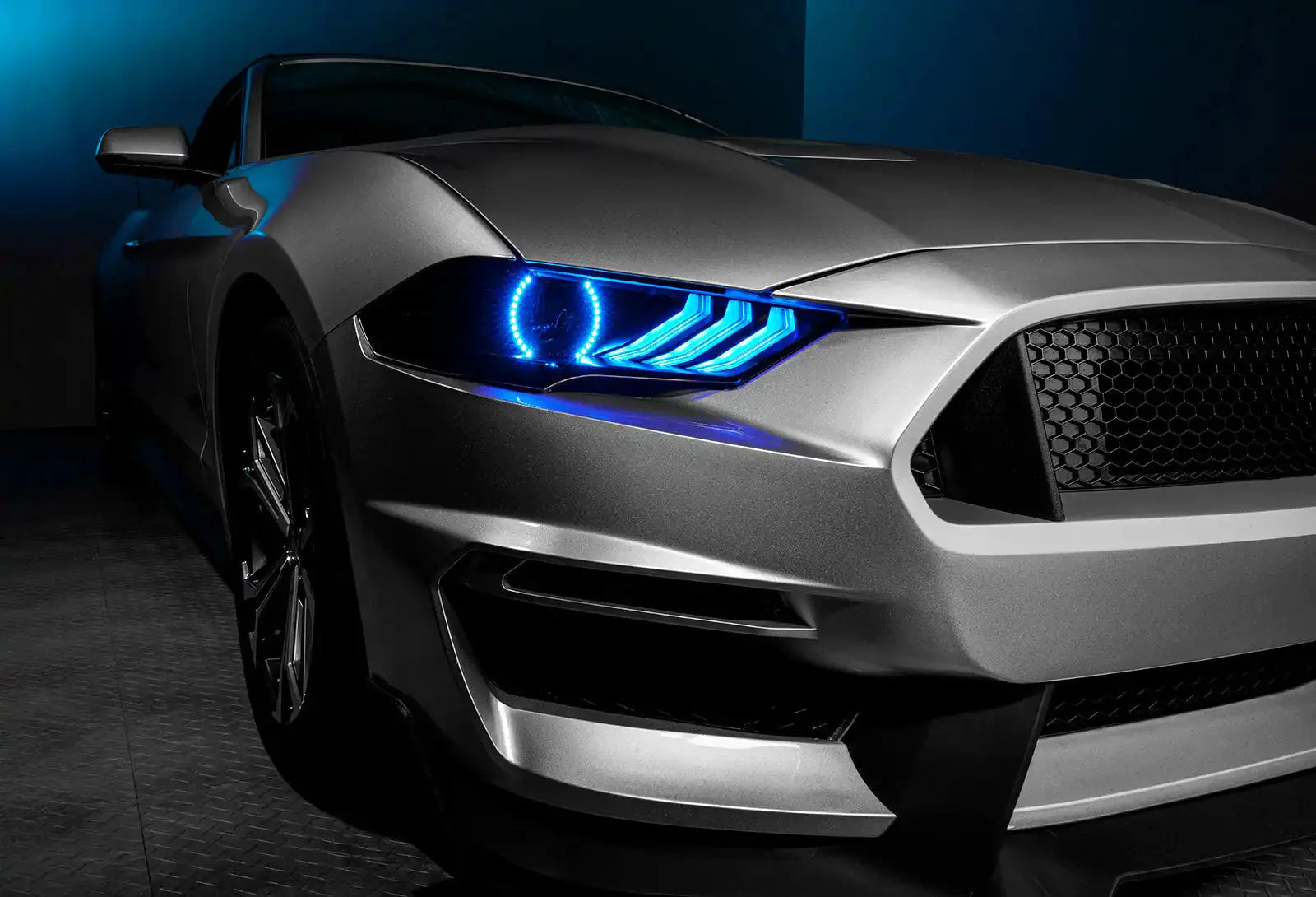 ORACLE Lighting 2018-2023 Ford Mustang Dynamic ColorSHIFT DRL Upgrade w/Halo Kit & Sequential Turn Signal by ORACLE Lighting