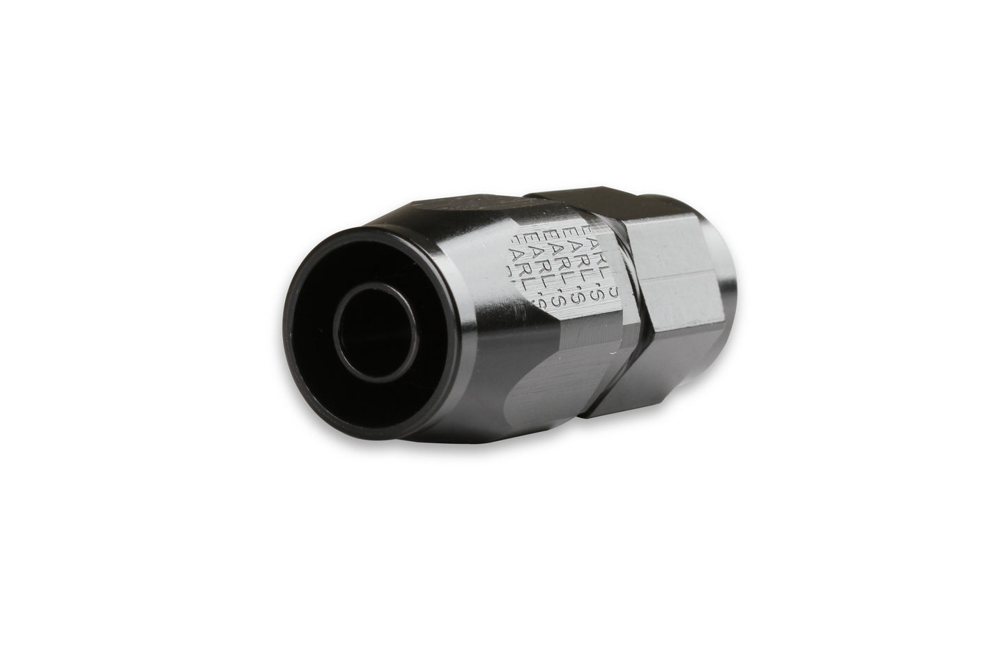Earls Straight Swivel-Seal® Hose End AN -6 - Black by Earl's Performance