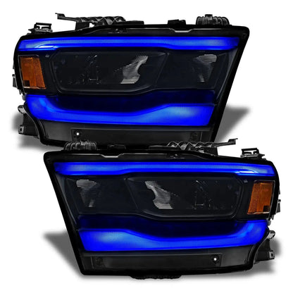 ORACLE Lighting 2019-2024 Dodge RAM 1500 ColorSHIFT RGB+W Headlight DRL Upgrade Kit - Reflector LED Headlights by ORACLE Lighting
