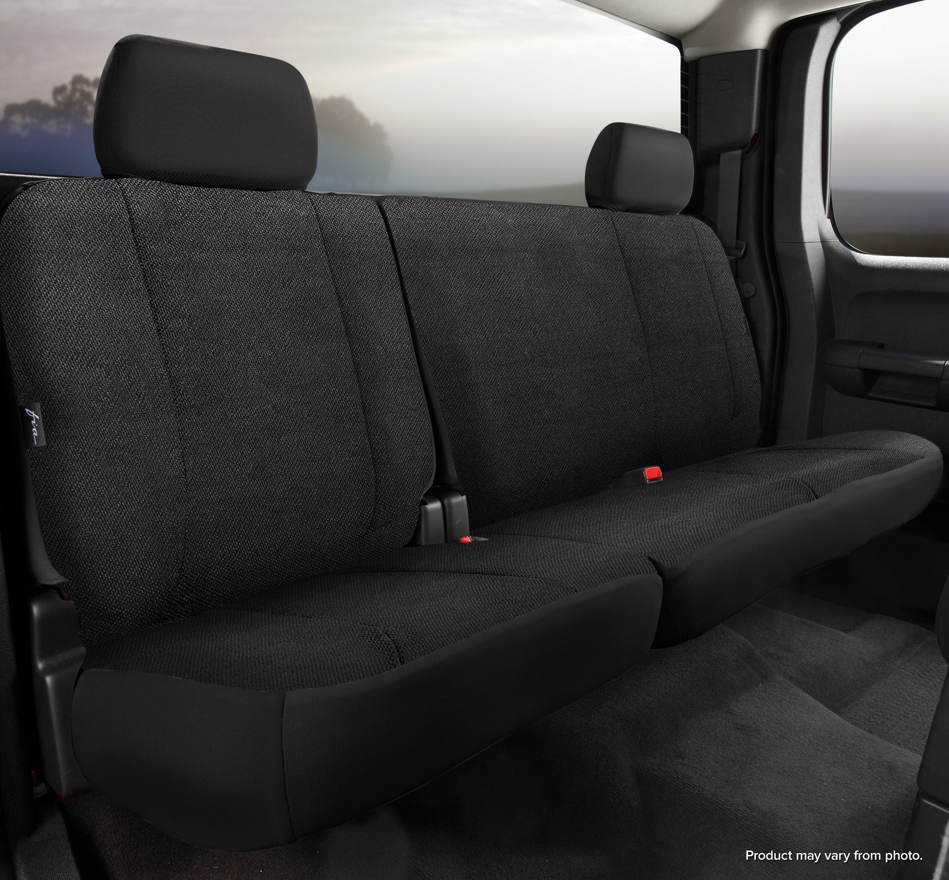 TR40 Series - Wrangler Saddleblanket Custom Fit Rear Seat Cover - Solid Black by FIA