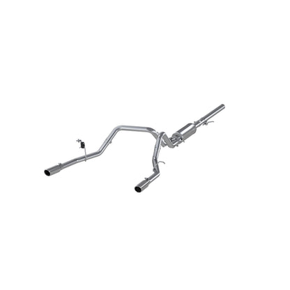 3in. Cat-Back. 2.5in. Dual Split Rear Exit. T409 Stainless Steel. by MBRP Exhaust