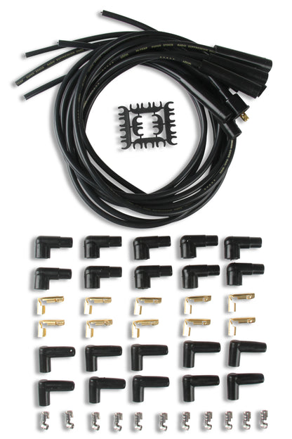 ACCEL 4040K, Spark Plug Wires, Super Stock, Spiral Core, 8mm, Black, Set by ACCEL