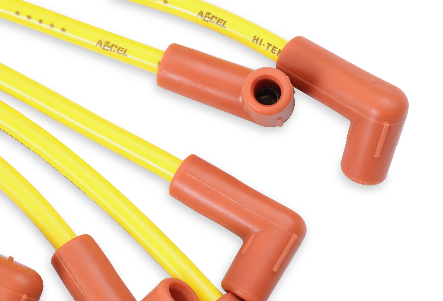 Spark Plug Wire Set - 8mm - Yellow with HEI Stock Style Boots by ACCEL