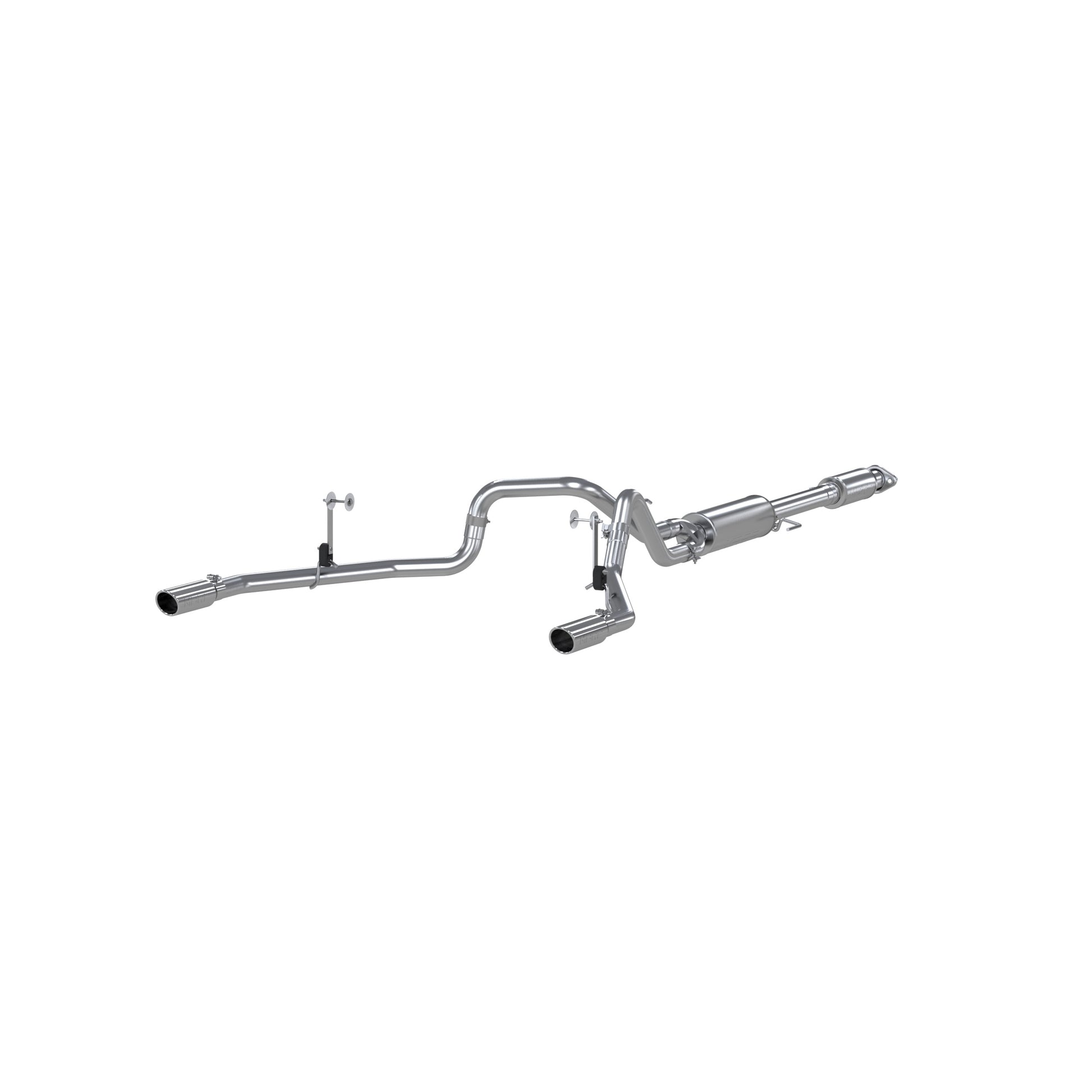 3in. Cat-Back. 2.5in. Dual Split Rear Exit. T409 Stainless Steel. by MBRP Exhaust