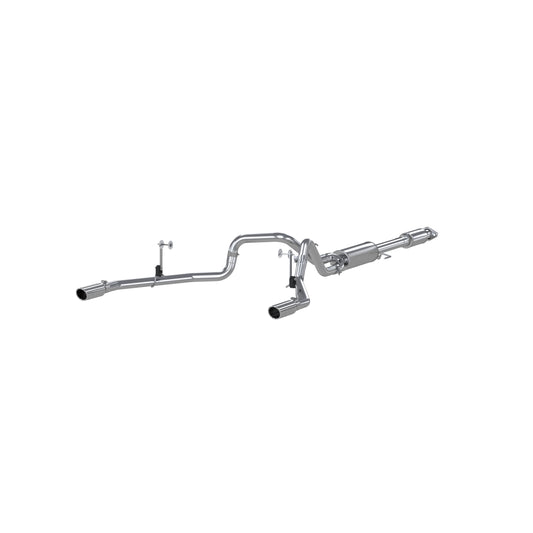 3in. Cat-Back. 2.5in. Dual Split Rear Exit. T409 Stainless Steel. by MBRP Exhaust
