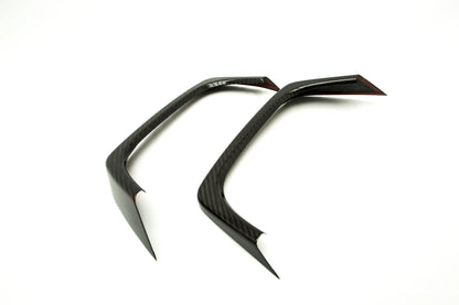 OLM Carbon Fiber Rear Bumper Exhaust Finishers - 2015+ WRX / 2015+ STI by MYX Automotive