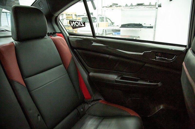 OLM LE Dry Carbon Fiber Rear Door Trim Upper Panels - 2015-2021 Subaru WRX / STI by OLM