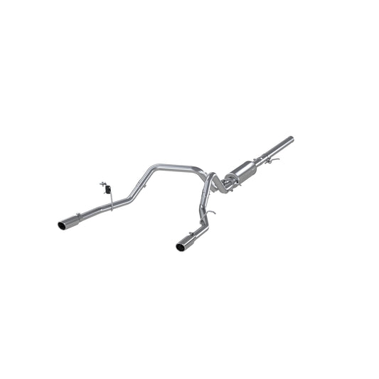 3in. Cat-Back. 2.5in. Dual Split Rear Exit. Aluminized Steel. by MBRP Exhaust