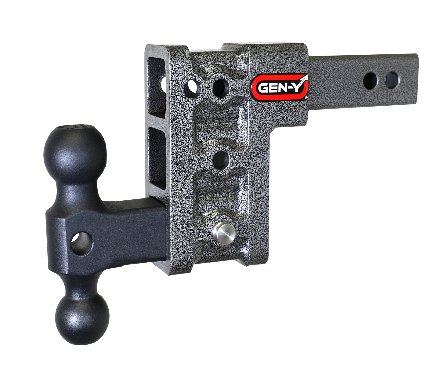 MEGA-DUTY 2" Shank 5" Drop 1.5K TW 10K Hitch & GH-031 Dual-Ball by GEN-Y Hitch