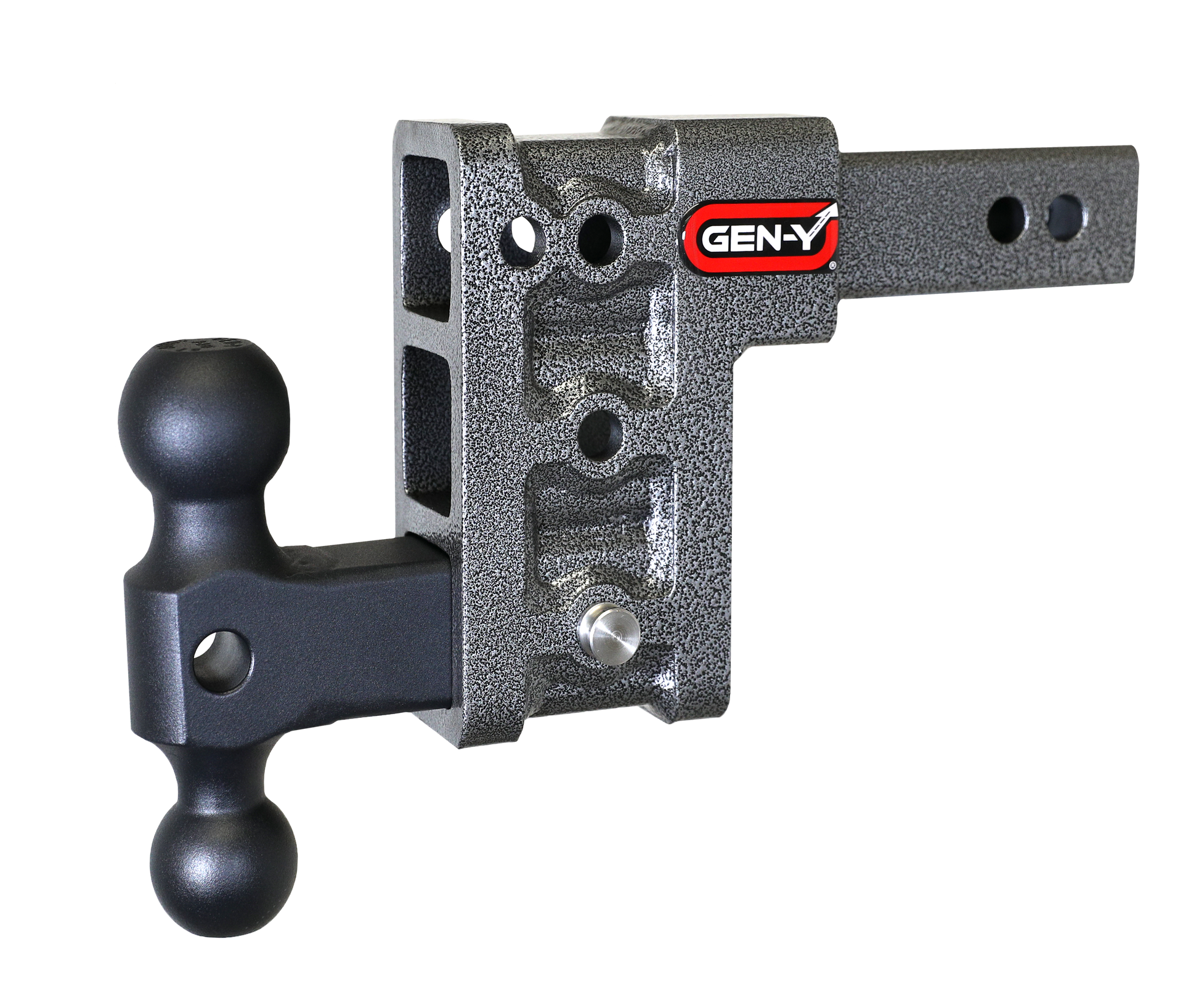 MEGA-DUTY 2" Shank 5" Drop 1.5K TW 10K Hitch & GH-031 Dual-Ball by GEN-Y Hitch