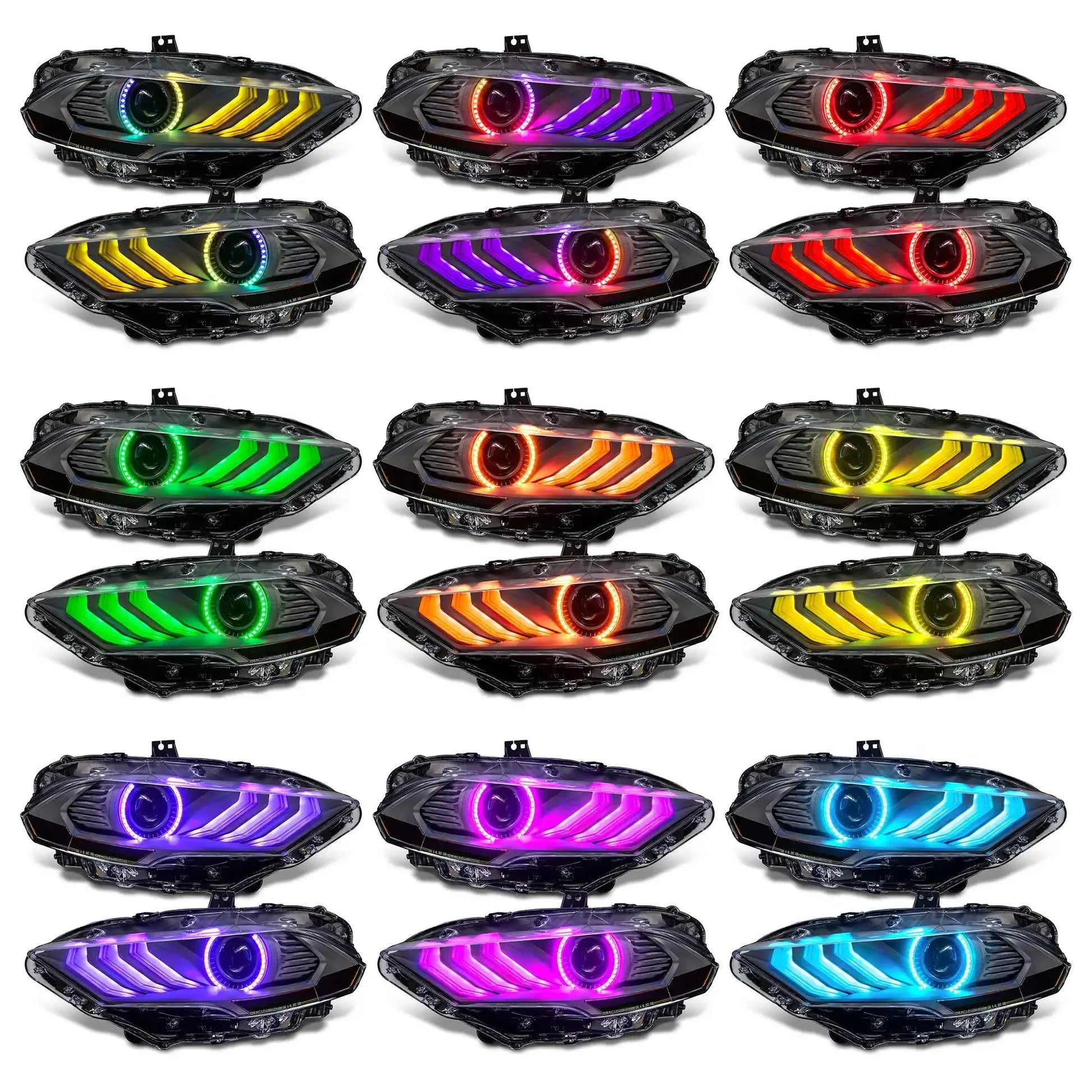 ORACLE Lighting 2018-2023 Ford Mustang "Black Series" Dynamic ColorSHIFT LED Headlights w/ Sequential Turn Signal by ORACLE Lighting