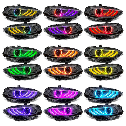 ORACLE Lighting 2018-2023 Ford Mustang "Black Series" Dynamic ColorSHIFT LED Headlights w/ Sequential Turn Signal by ORACLE Lighting