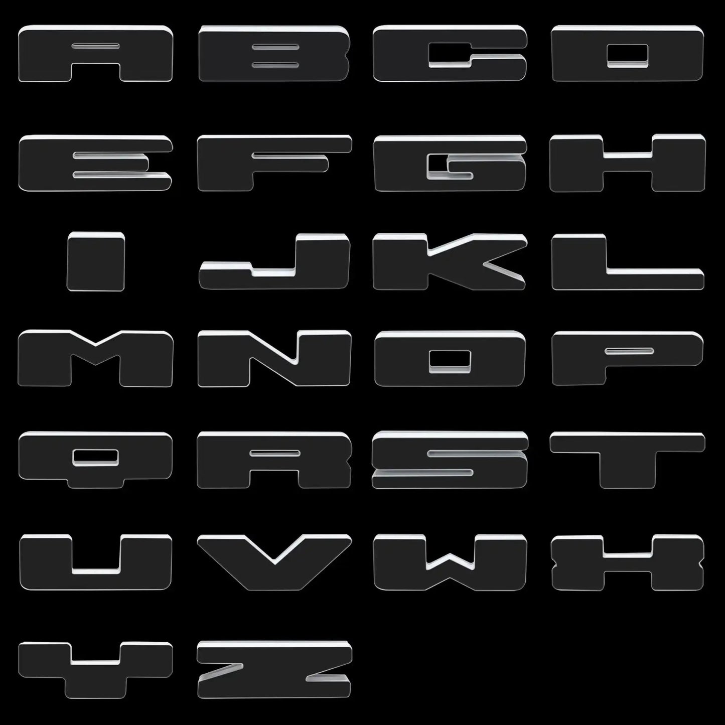 ORACLE Lighting Universal Illuminated LED Letter Badges - White LED - Individual by ORACLE Lighting
