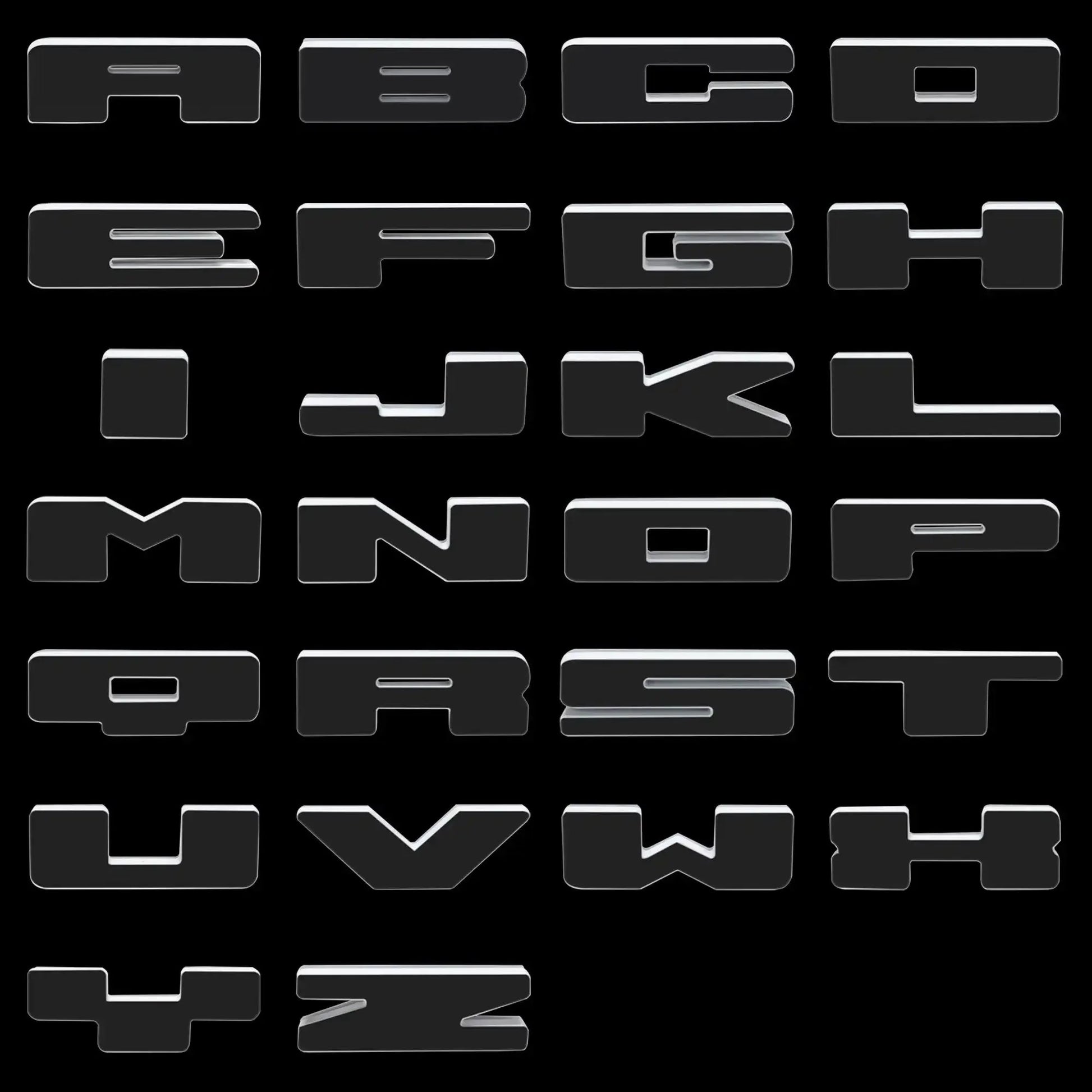 ORACLE Lighting Universal Illuminated LED Letter Badges - White LED - Individual by ORACLE Lighting
