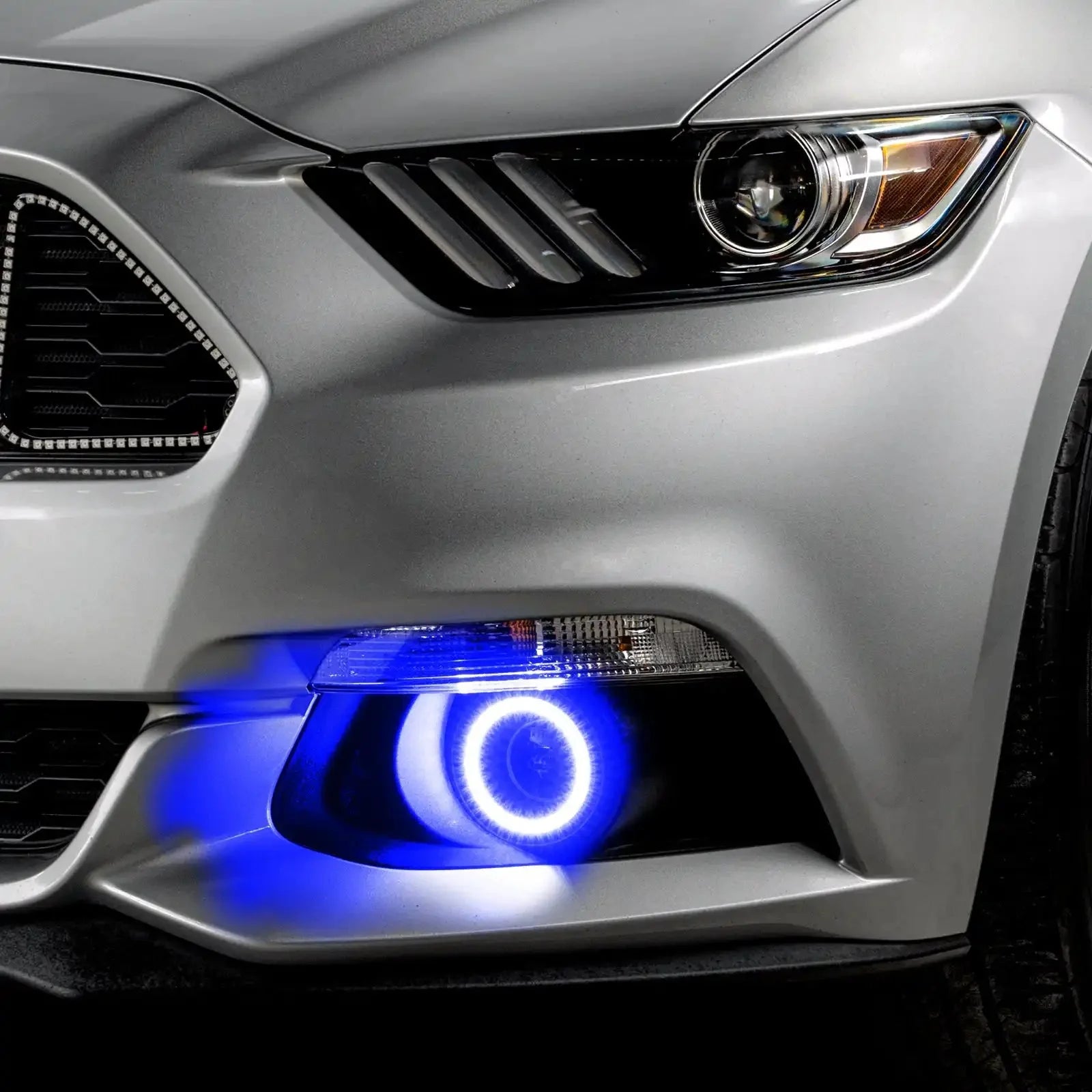 ORACLE Lighting 2015-2017 Ford Mustang Dynamic ColorSHIFT RGB+A Projector Surface Mount Fog Light Halo Kit by ORACLE Lighting