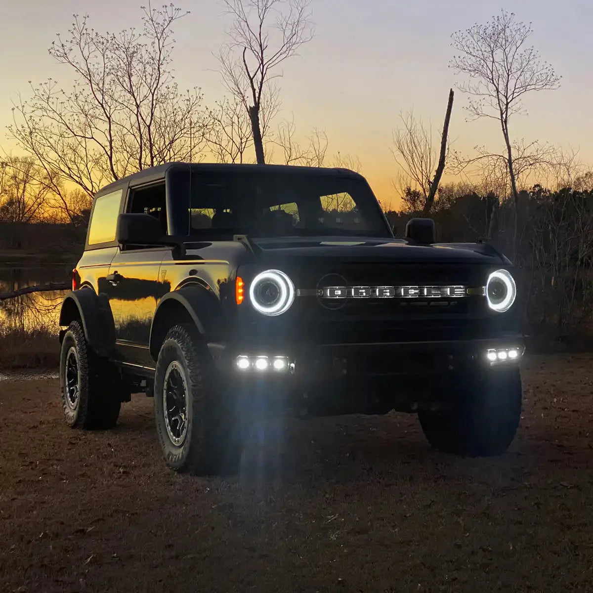 2021-2026 Ford Bronco Triple LED Fog Light Kit - Steel Modular Bumper | 90W by ORACLE Lighting