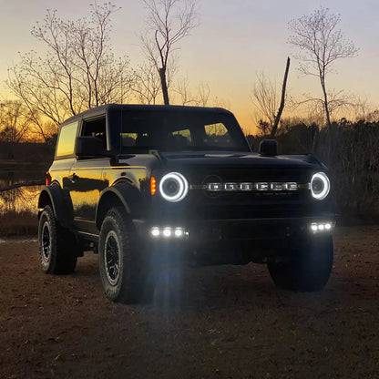 2021-2026 Ford Bronco Triple LED Fog Light Kit - Steel Modular Bumper | 90W by ORACLE Lighting