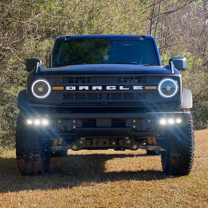 2021-2026 Ford Bronco Triple LED Fog Light Kit - Steel Modular Bumper | 90W by ORACLE Lighting