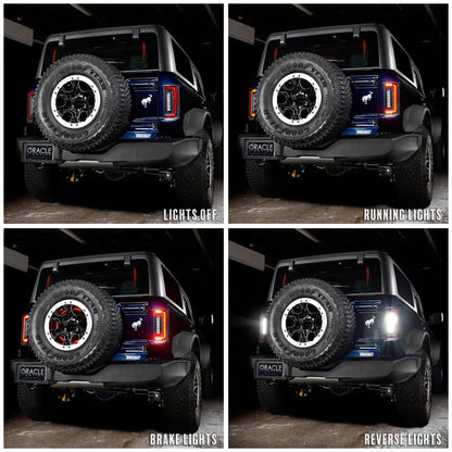 V2 | 2021-2025 Ford Bronco Flush Mount LED Tail Lights - Low Profile | 1,400 Lumens by ORACLE Lighting