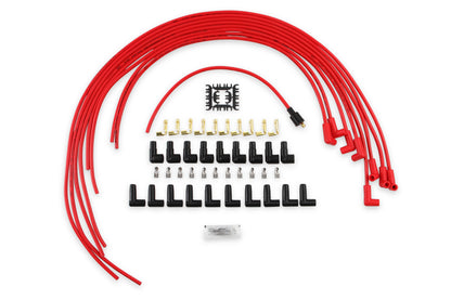 Spark Plug Wire Set- 8mm- Super Stock Universal-Graphite Core- 90 Deg Boots- Red by ACCEL
