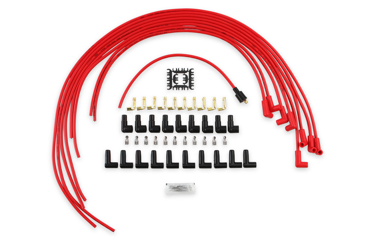 Spark Plug Wire Set- 8mm- Super Stock Universal-Graphite Core- 90 Deg Boots- Red by ACCEL