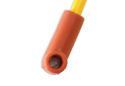 Spark Plug Wire Set - 8mm - Yellow with Orange 90 Deg Boots by ACCEL