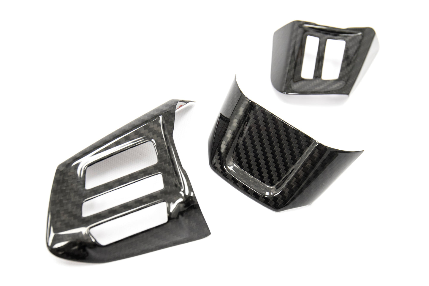 OLM Carbon Fiber Steering Wheel Covers - 2015 Subaru WRX / 2015 STI (MT) by OLM