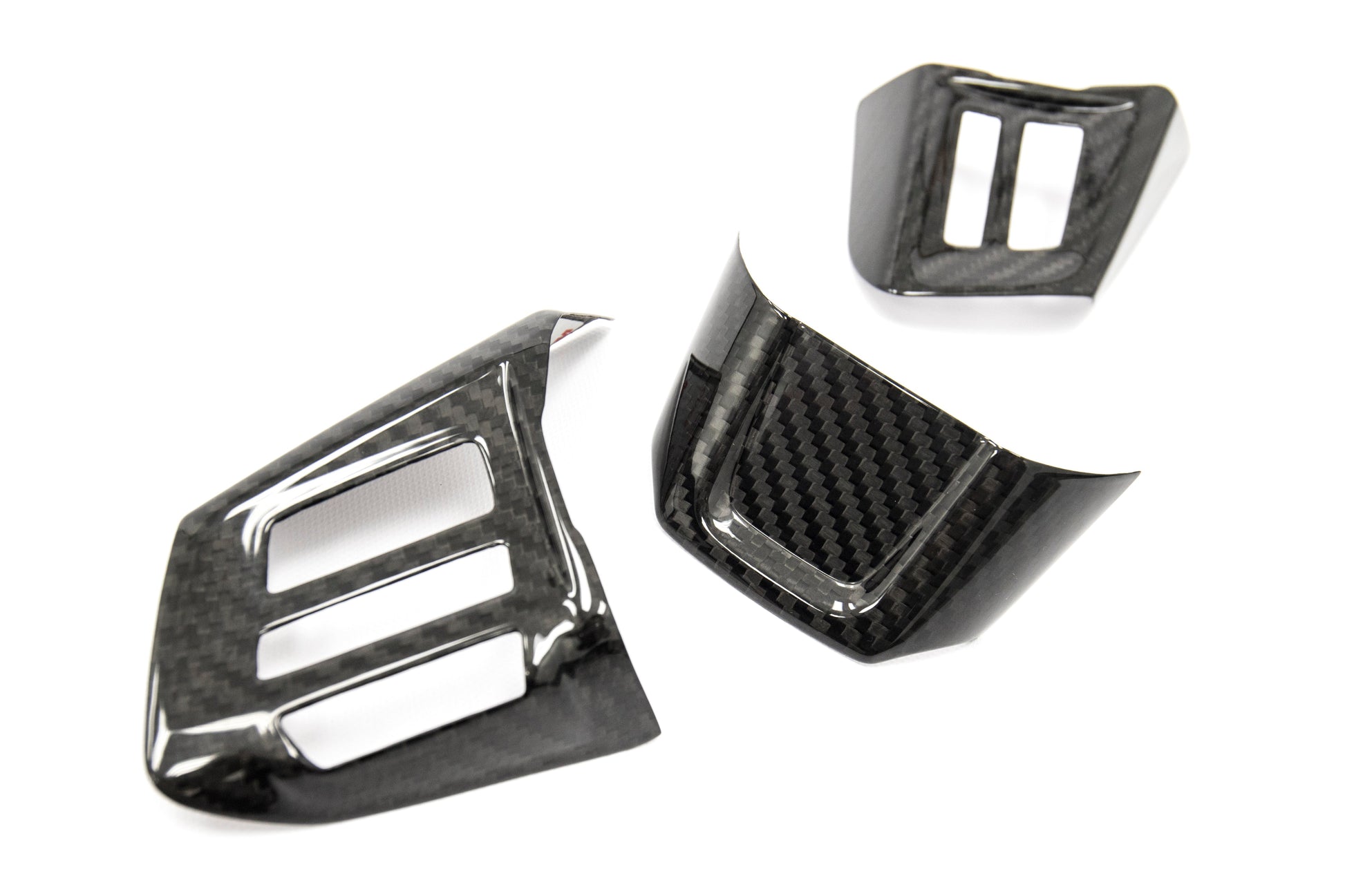 OLM Carbon Fiber Steering Wheel Covers - 2015 Subaru WRX / 2015 STI (MT) by OLM