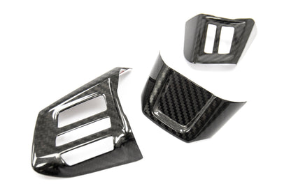OLM Carbon Fiber Steering Wheel Covers - 2015 Subaru WRX / 2015 STI (MT) by OLM