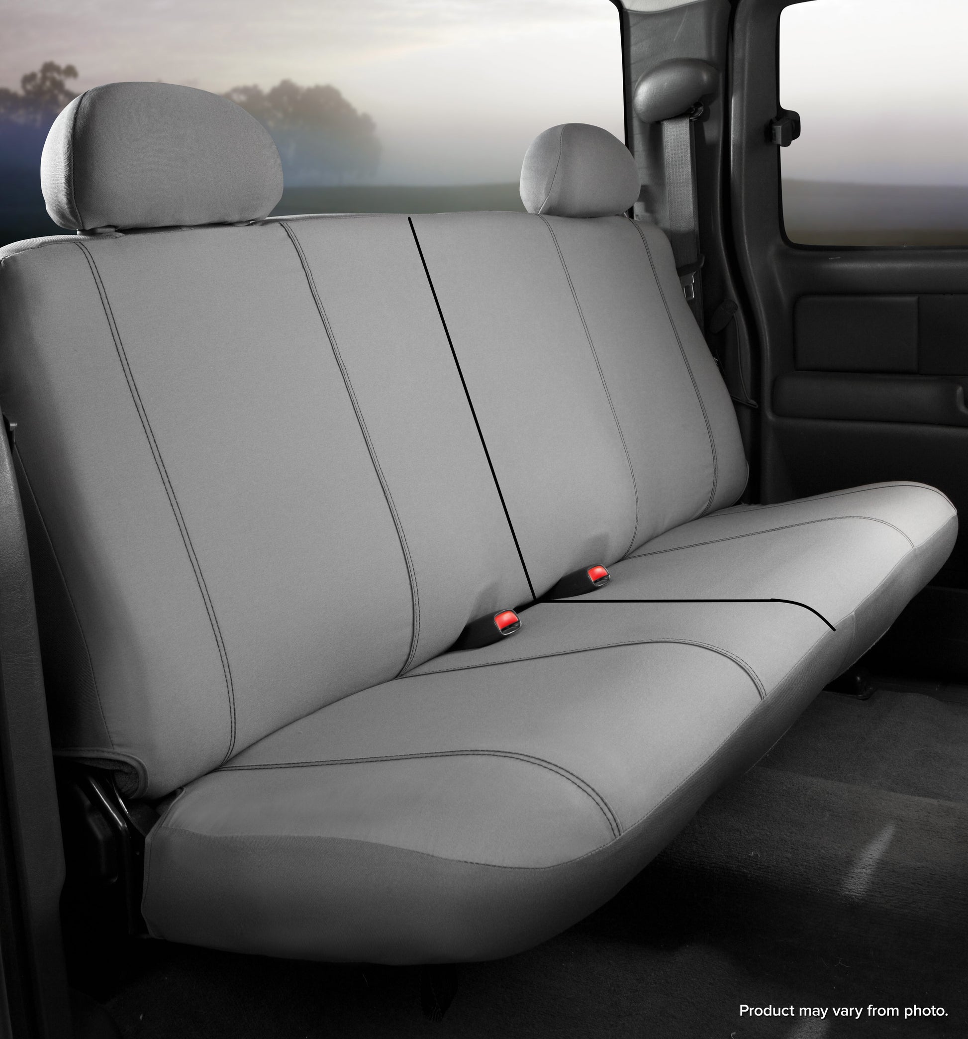 SP80 Series - Seat Protector Polyester Custom Fit Rear Seat Cover - Gray by FIA