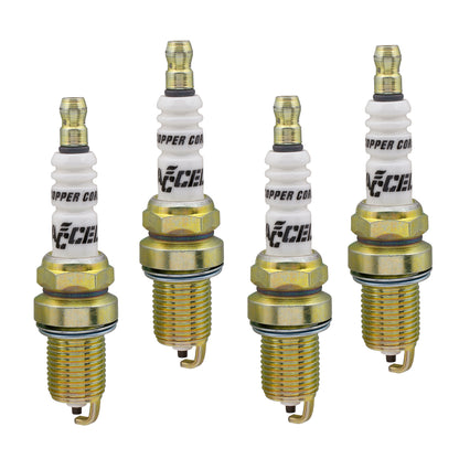 14mm Thread, .750 in Reach - Gasket (flat) Seat - ISO Standard - 4 Pack by ACCEL