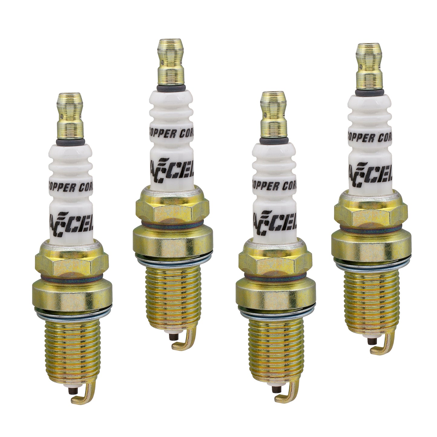 14mm Thread, .750 in Reach - Gasket (flat) Seat - ISO Standard - 4 Pack by ACCEL