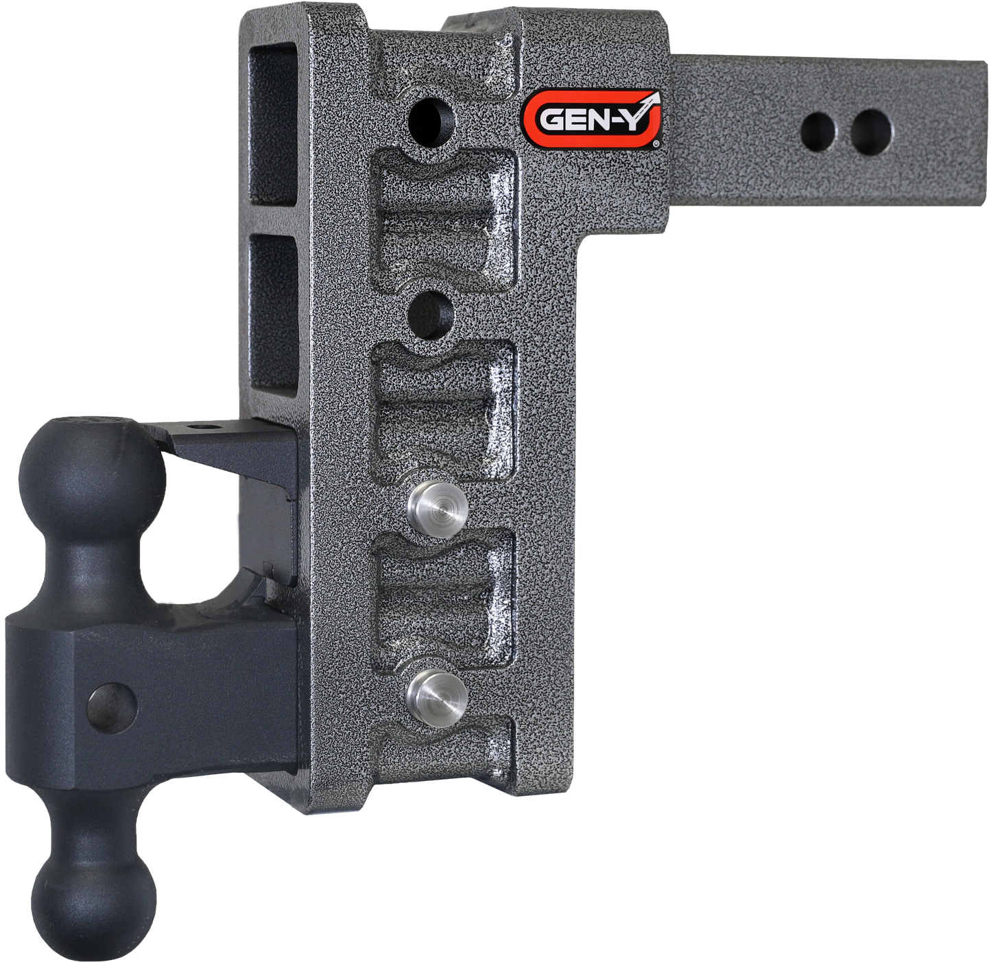 MEGA-DUTY 2.5" Shank 9" Drop 3.5K TW 32K Hitch with Dual-Ball & Pintle Lock by GEN-Y Hitch