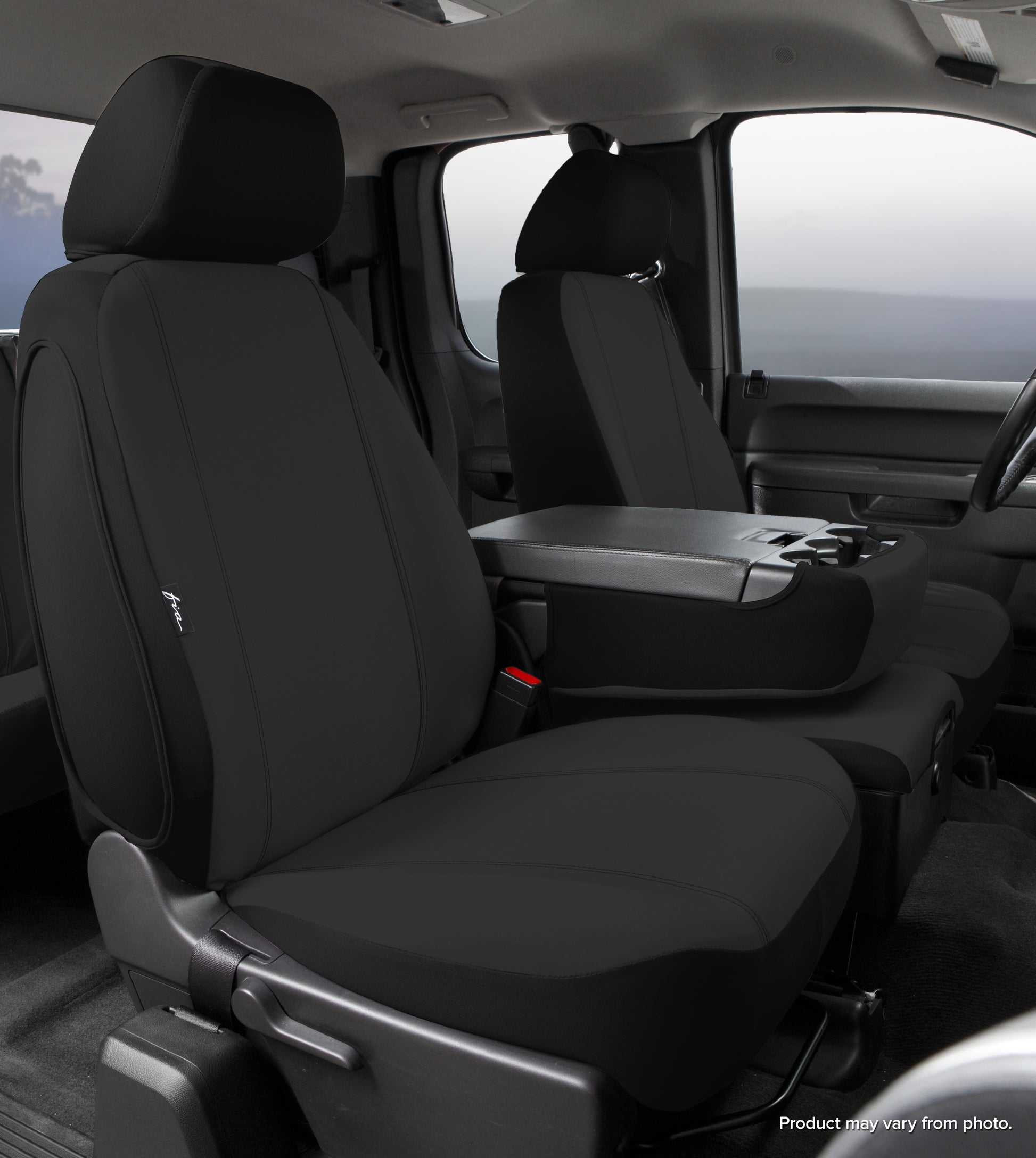 SP80 Series - Seat Protector Poly-Cotton Custom Fit Front Seat Cover - Black by FIA