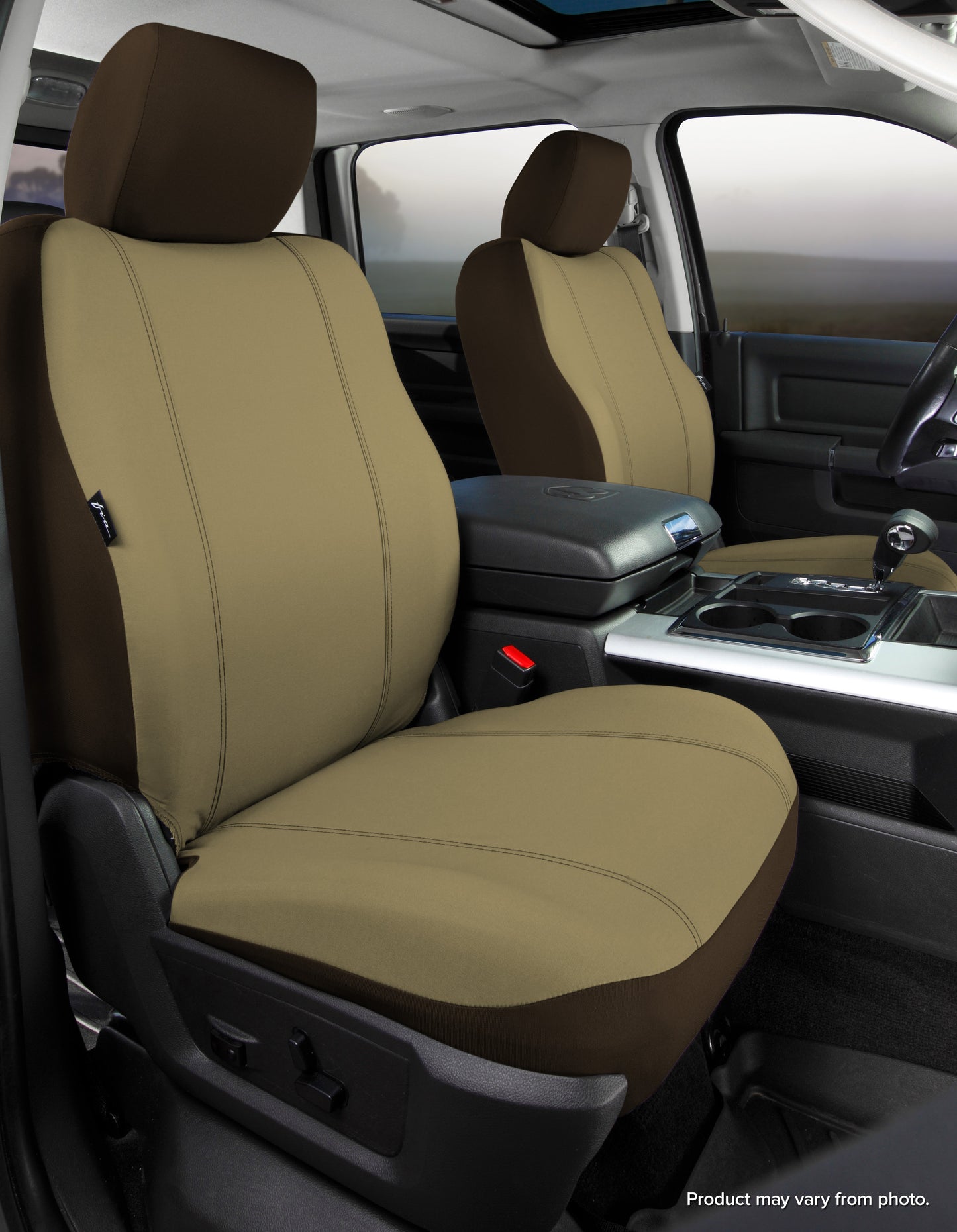 SP80 Series - Seat Protector Poly-Cotton Custom Fit Front Seat Cover - Taupe by FIA