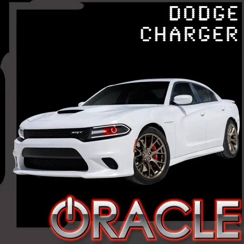 ORACLE Lighting 2015-2021 Dodge Charger LED Projector Halo Kit by ORACLE Lighting