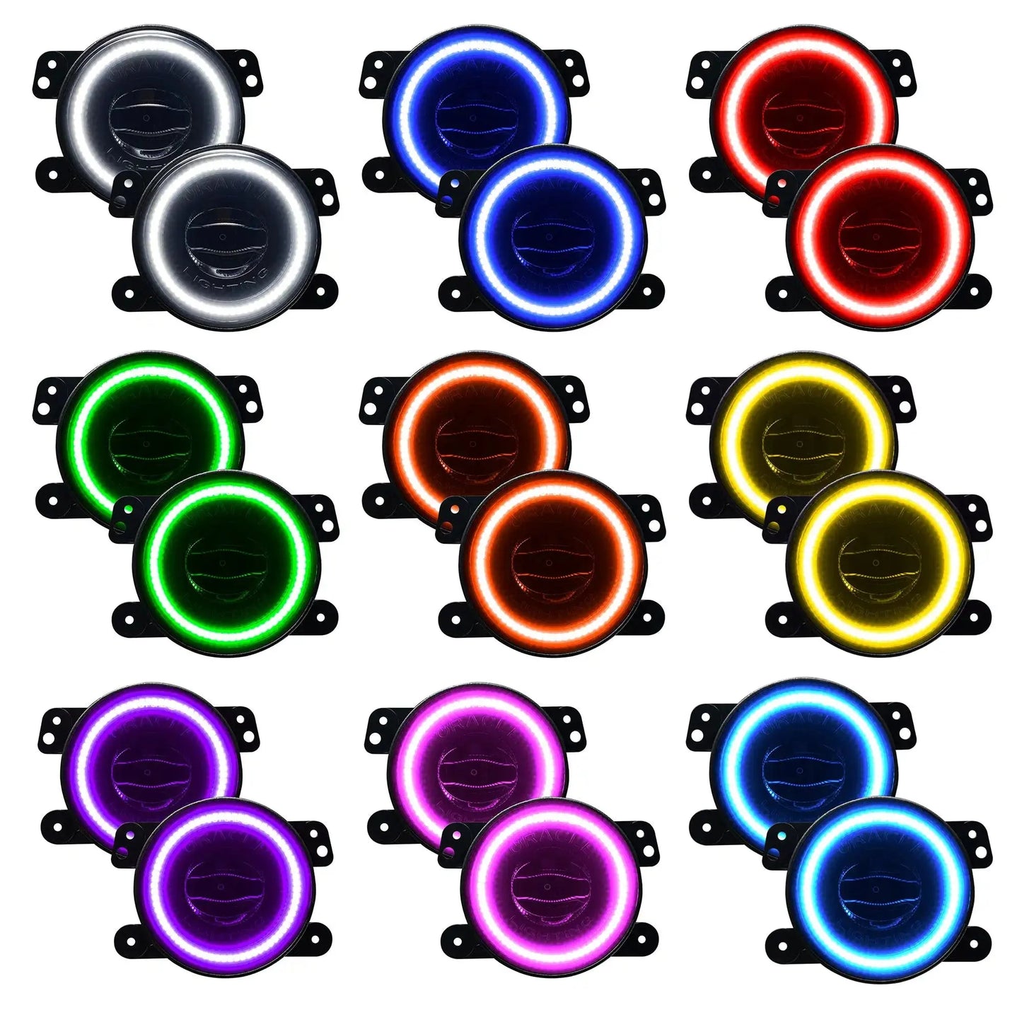 ORACLE Lighting Jeep Wrangler JK/JL & Gladiator JT High Performance 20W LED Fog Lights - Dynamic ColorSHIFT by ORACLE Lighting